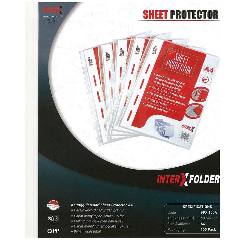 

PP pocket A4 / Sheet Protector A4 Inter X