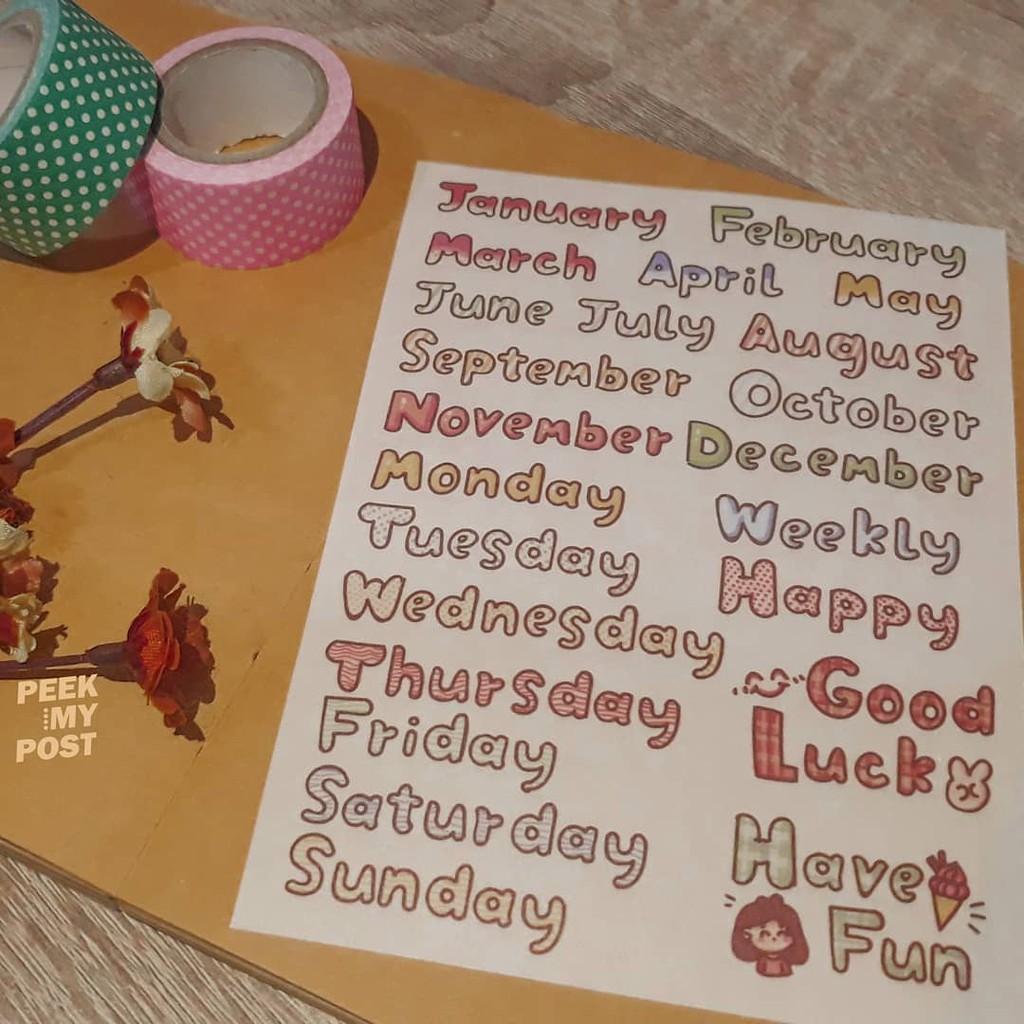

Stiker Lucu A year & A month | Sticker Stationery