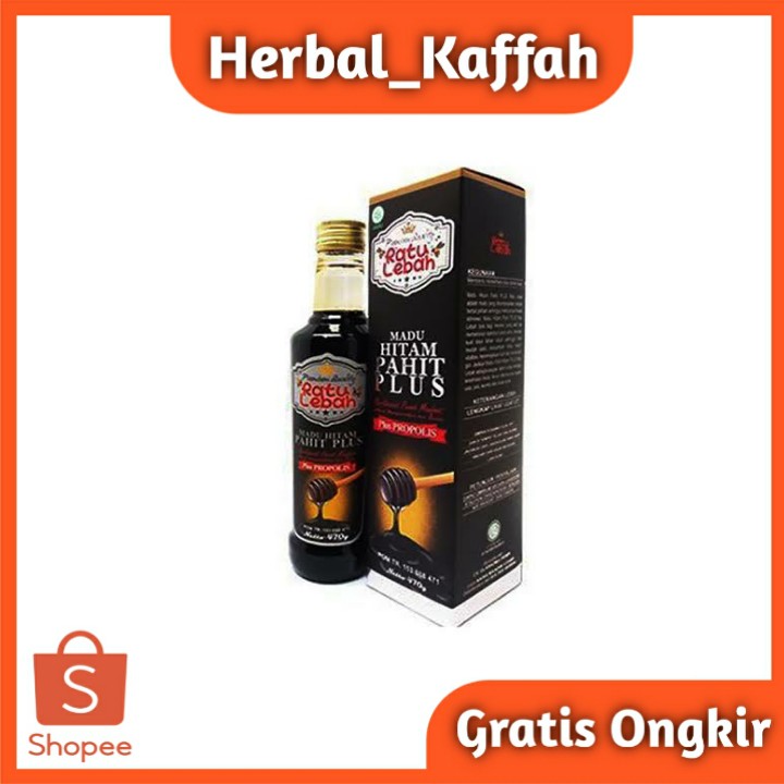 Madu Hitam Pahit Ratu Lebah Plus Propolis Kemasan Baru Original Free Bubble Wrap Isi 470 gr