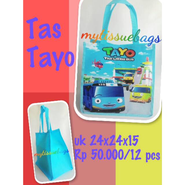 

12 tas Souvenir ultah anak goodie bag aneka karakter