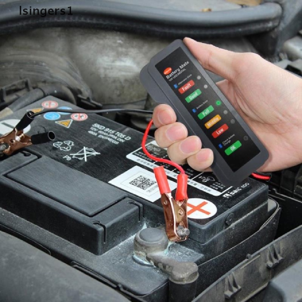 (lsingers1) Alat Tester Kerusakan Baterai Digital 12V Untuk Mobil / Motor