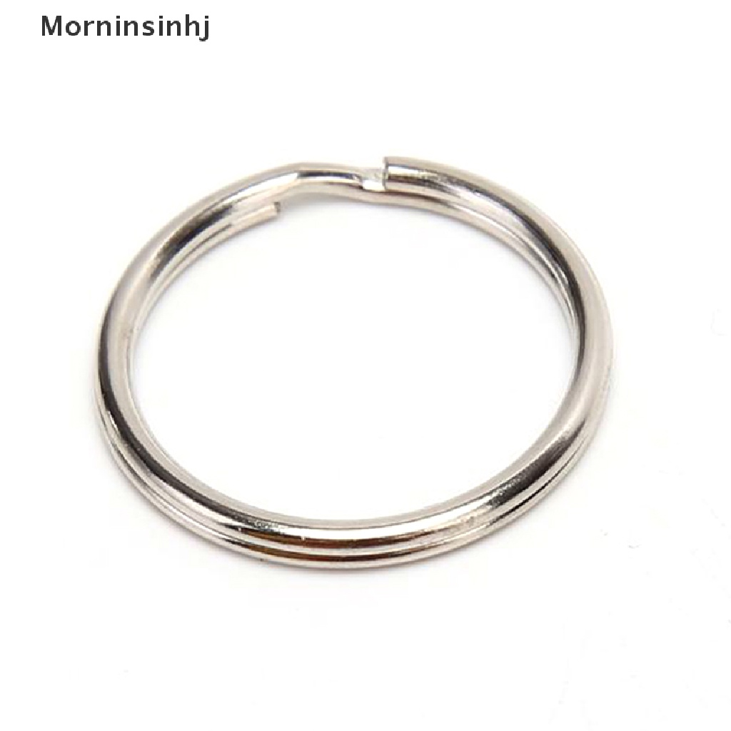 100pcs / lot Gantungan Kunci Split Ring Hoop Bahan Metal