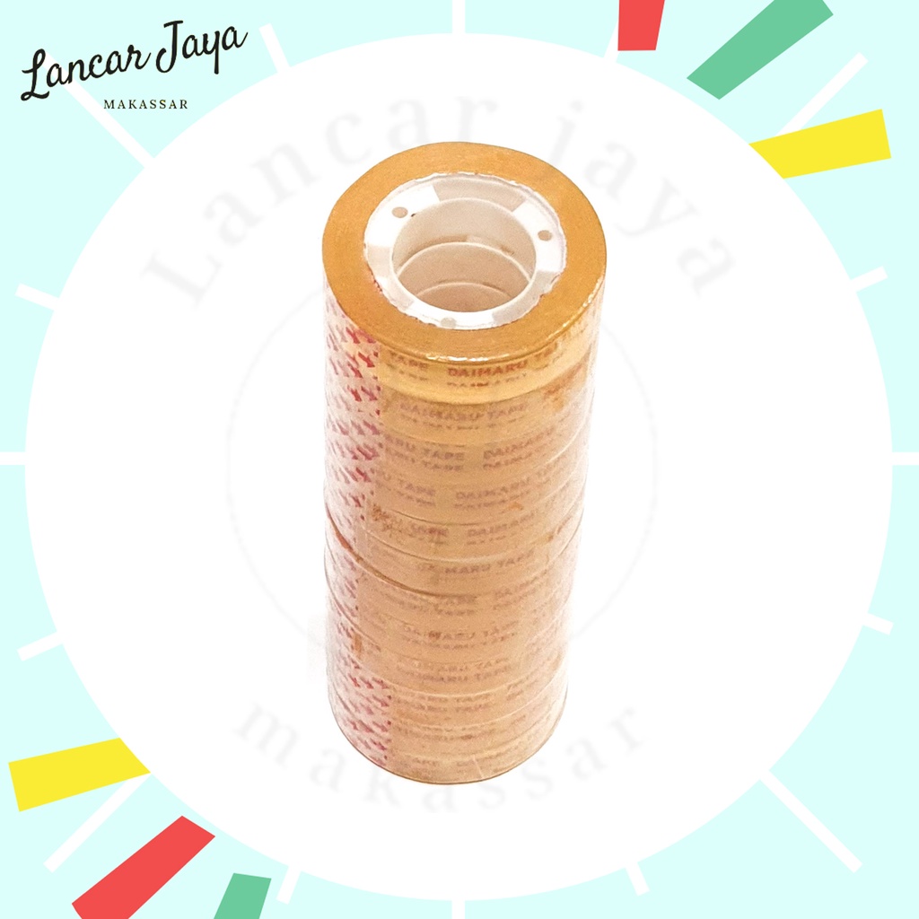 

[ 1 SLOP / 12 PCS ] Mini Selotip Isolasi Tape Kecil Daimaru 12 mm x 25 y