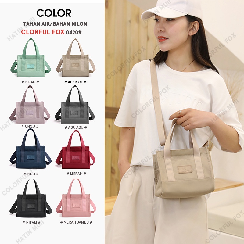 COLORFUL FOX 0420 Tas Selempang anti air Wanita Sling Bag Wanita Shoulder Bag Wanita Hand Bag Korea fashion