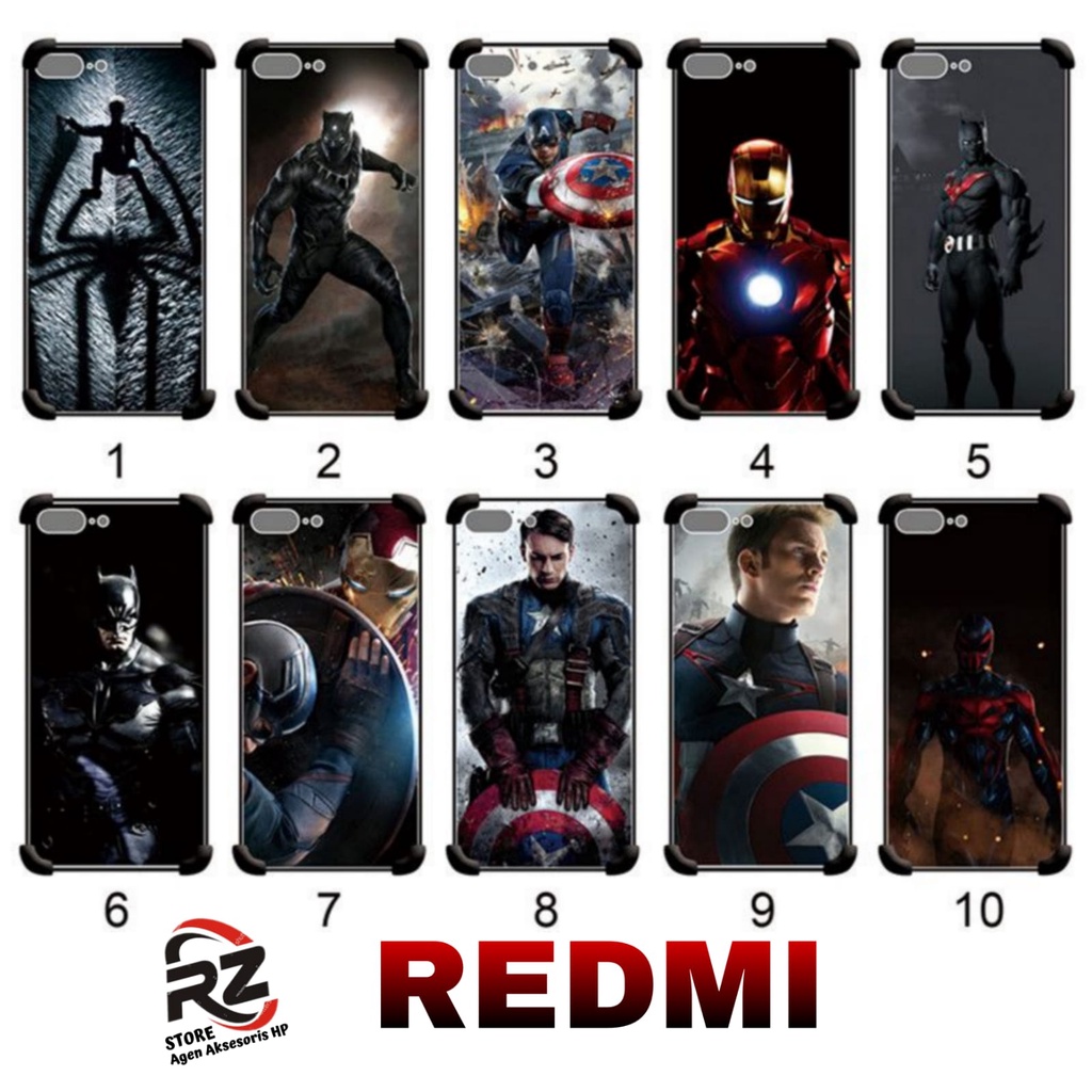 Case karakter SUPER HERO XIAOMI REDMI 9 9A 9i 9C SOFT HARD CASE SILIKON CASING  HARD CASE SILIKON LU
