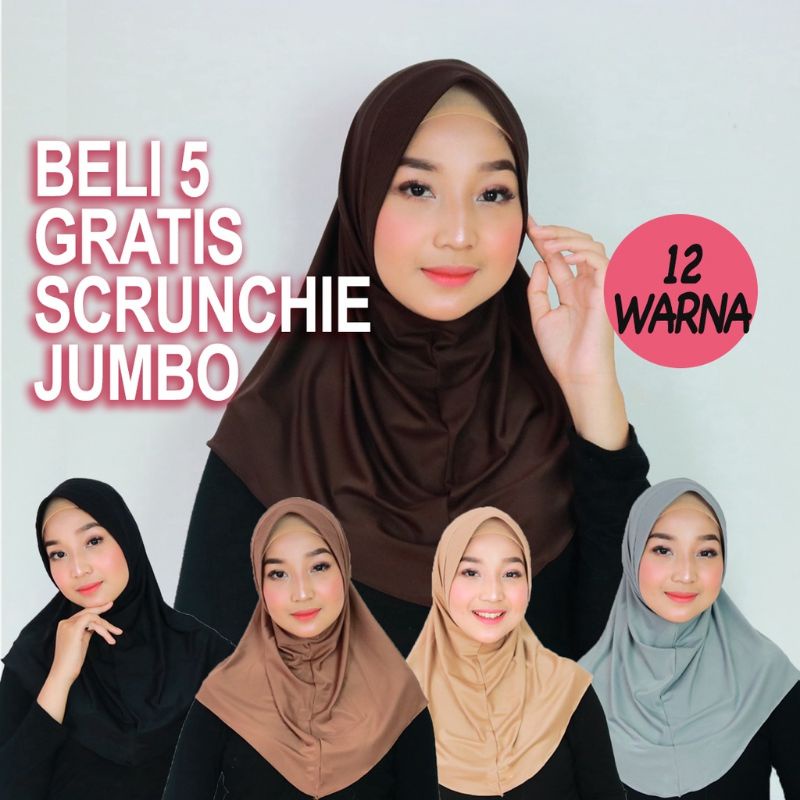 JILBAB SPORT BESAR / HIJAB INSTAN SPORTY JILBAB VOLLY JERSEY CLEMIRA BERGO SPORT