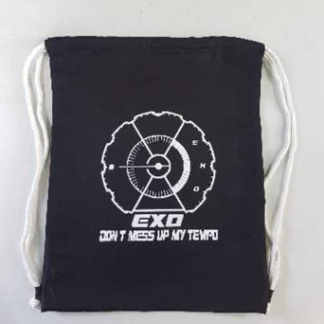 TAS EXO SERUT RANSEL STRING BAG DONT MESS UP MY TEMPO KPOP