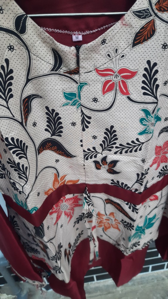 M-l-xl-xxl Batik Wanita Asj Sa Hrb026 Kenongo Kemeja Tosca Pendek