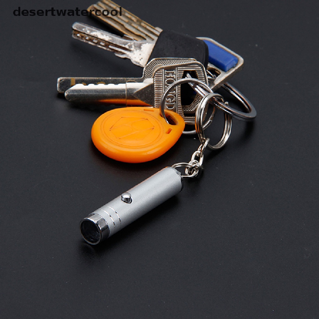 Deid Gantungan Kunci Senter LED UV Mini Portable Multifungsi Bahan Aluminum