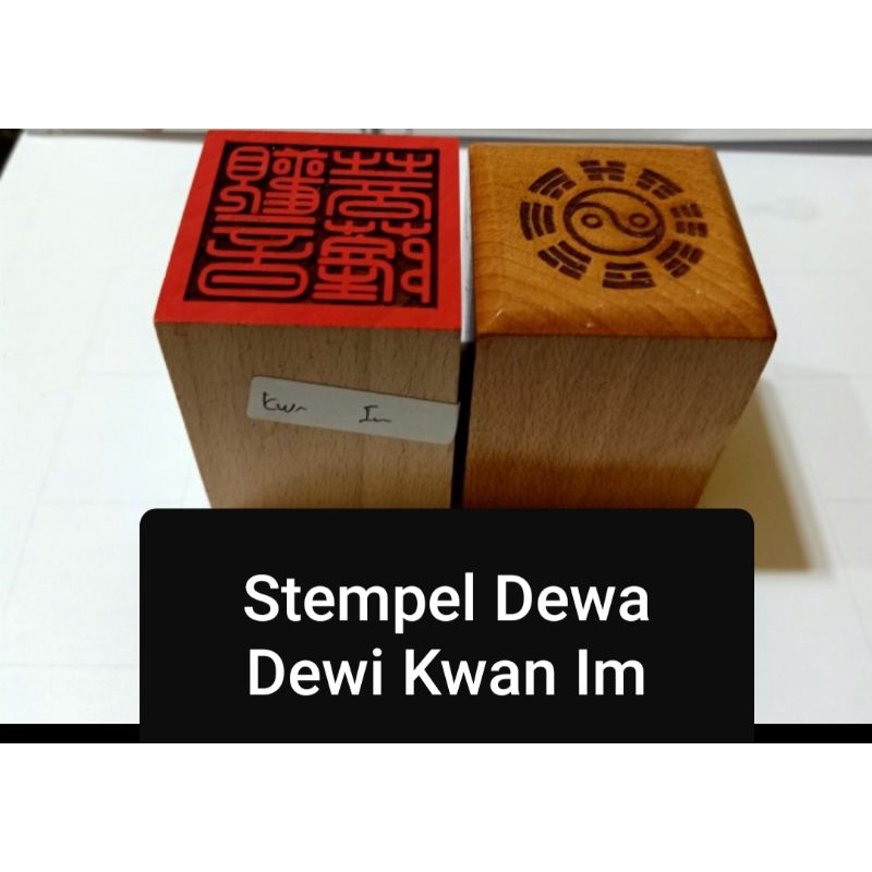 

Stempel Dewa Kwan im/Kwan in/Guan Yin Bahan Kayu