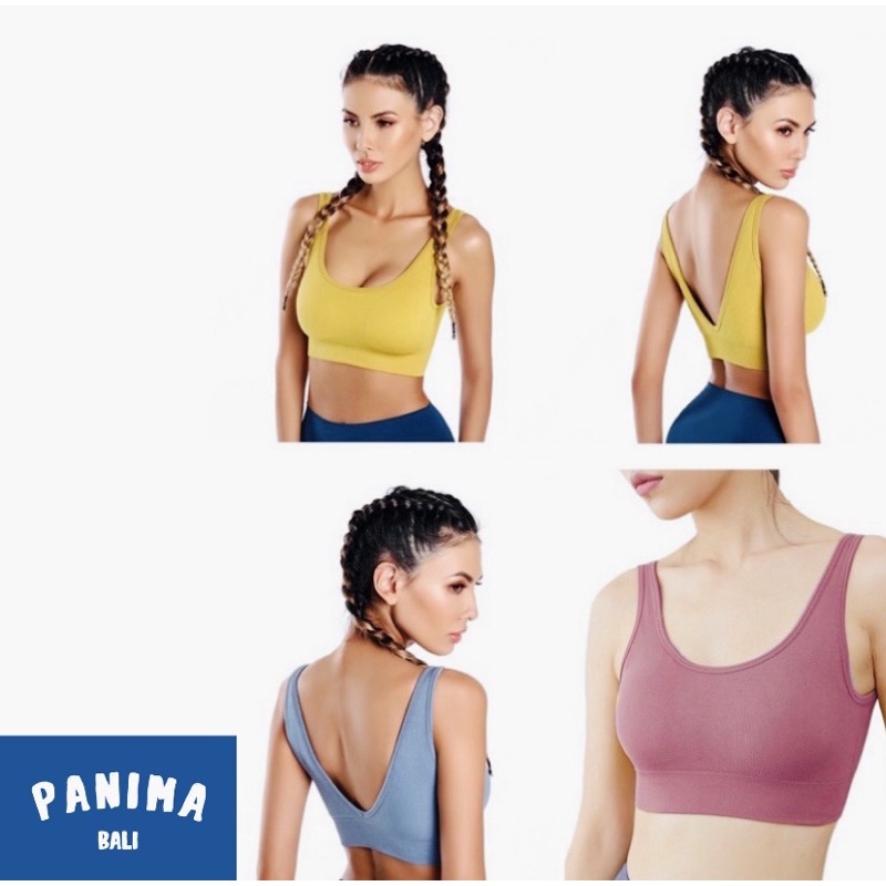 PANIMA BALI ~ SPORT BRA WANITA SPORTWARE FASHION BRA OLAHRAGA TANPA KAWAT TERNYAMAN