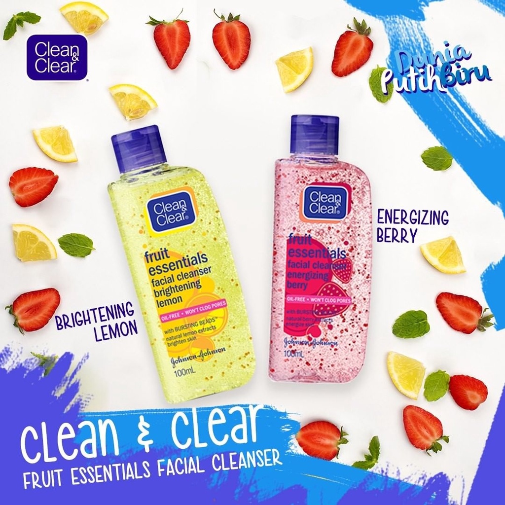 CLEAN &amp; CLEAR Foaming | Micellar |  Natural Bright | Fruit Essentials Face Wash 50ml - 100ml