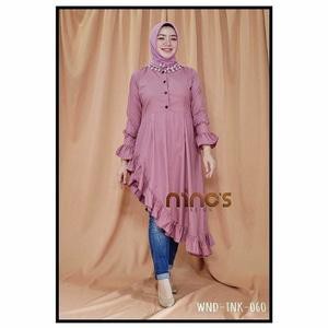 BARU ATASAN WANITA MUSLIM NINOS TUNIK BAJU MURAH KOCO Biru Muda