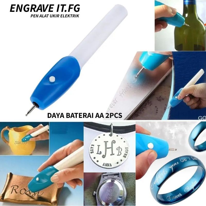ALAT UKIR EZ ENGRAVER PEN ELEKTRIK UKIRAN SENDOK PIRING BATU CINCIN