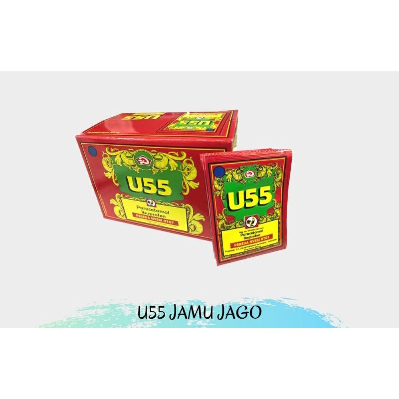 Puyer U55 Pereda Nyeri Otot 1 Box isi 100 Sachet