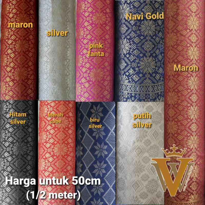 Songket palembang(harga per1/2 meter)/50cm