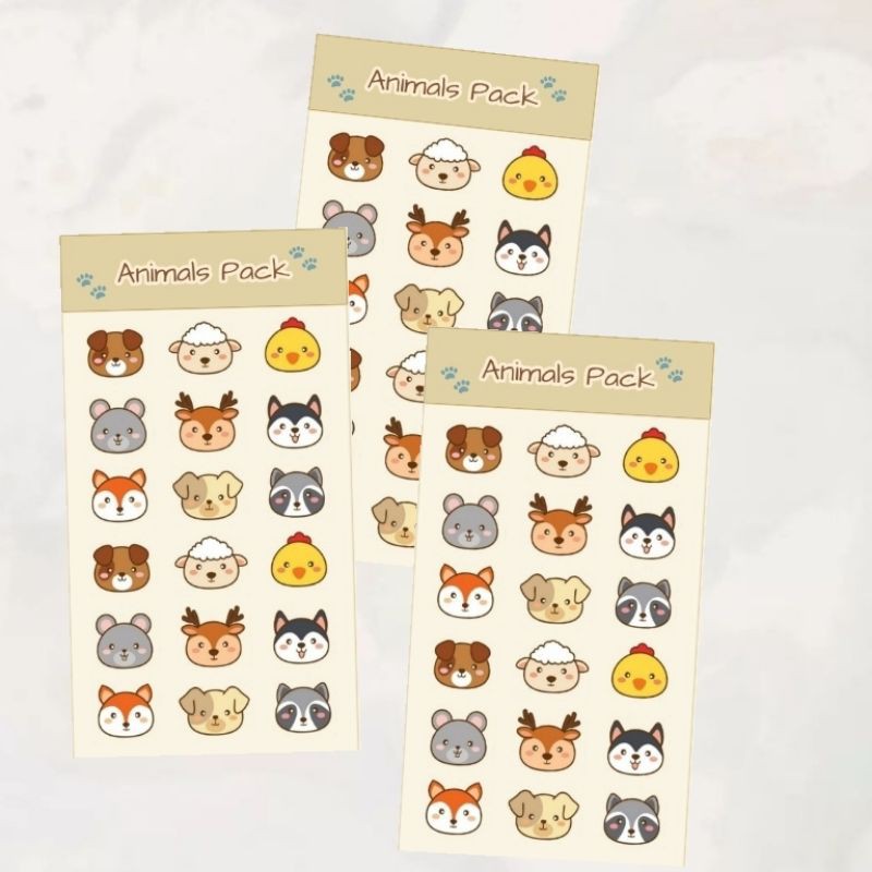 

Stiker Hewan Hewan Lucu untuk Dekorasi, Animals Pack Sticker