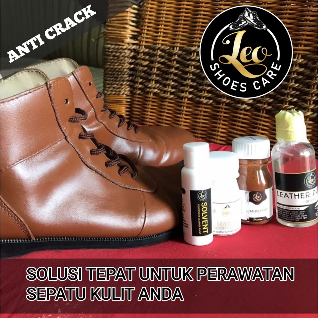 Coating Cairan Pelapis Cat Varnis Finisher Leather Paint Kulit - Finisher Protector Paint Leo Pernis Tas Sepatu Kulit