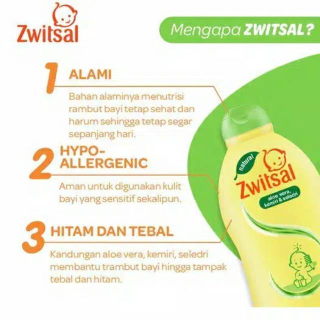 ZWITSAL BABY NATURAL HAIR LOTION BAYI ALOE VERA KEMIRI SELEDRI 200ML