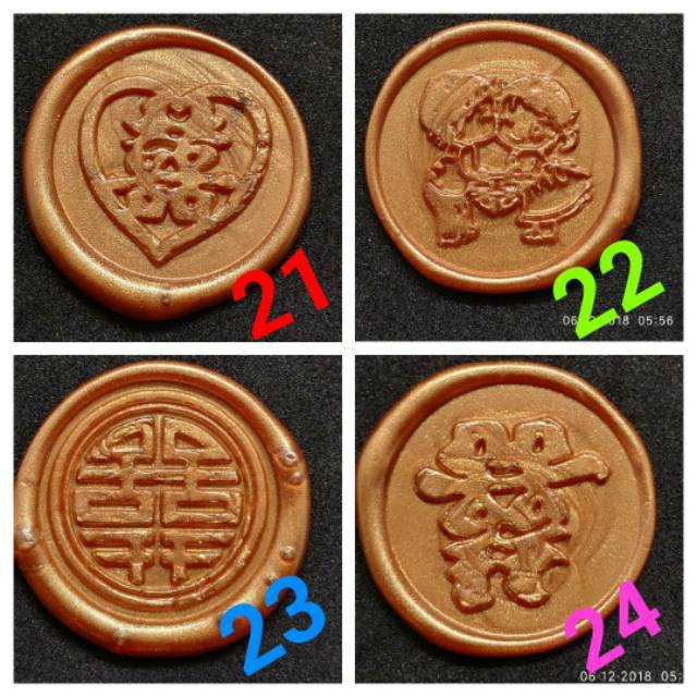 

Sealwax stamp motif khusus double happiness wedding xuang xi