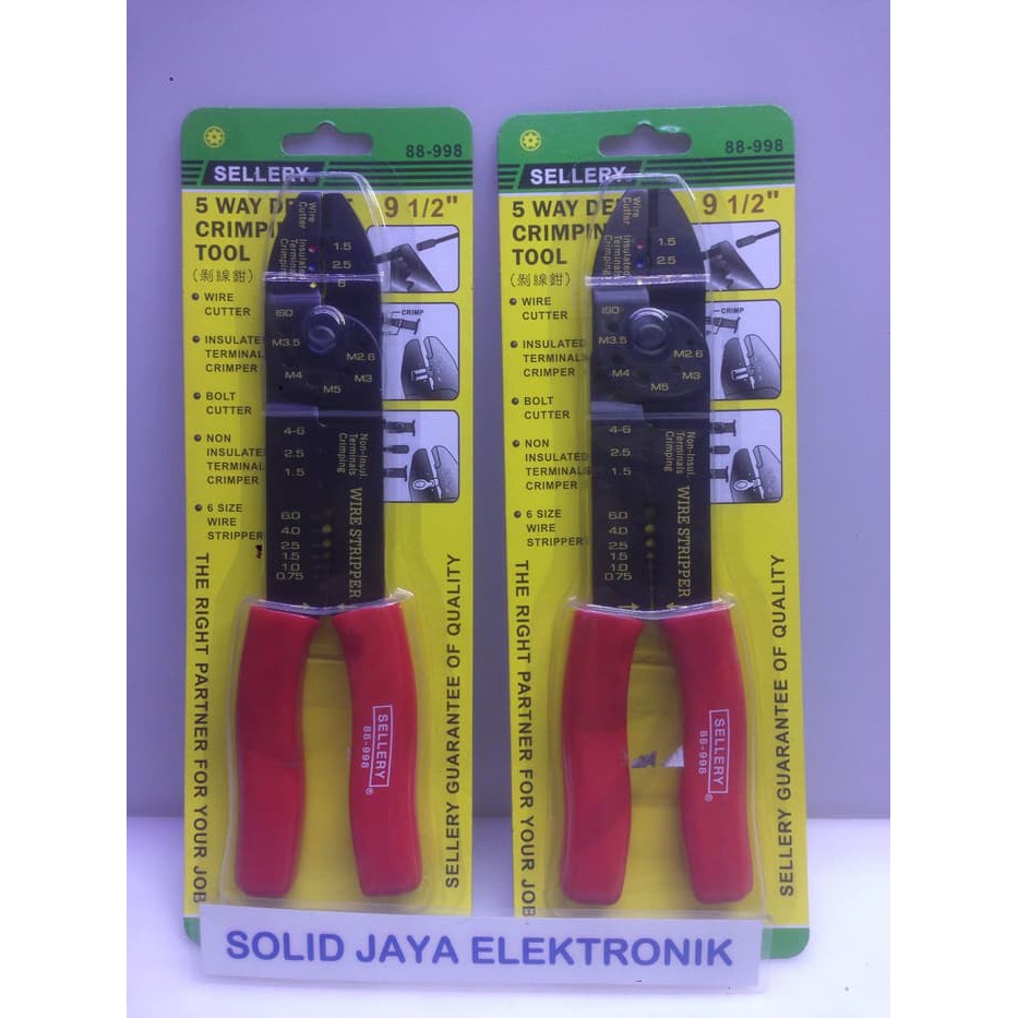 TANG SKUN TANG PENGUPAS KABEL CRIMPING TOOLS 9.5 INC