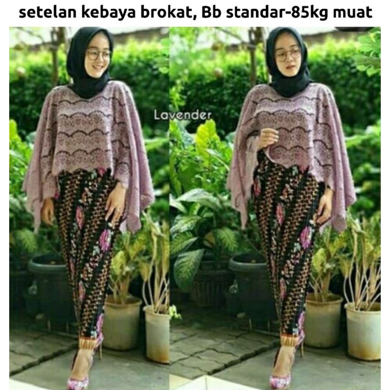 COD SETELAN KEBAYA CAPE BROKAT MIX ROK PLISKET KEBAYA JUMBO ROK JUMBO STELAN BROKAT CANTIK