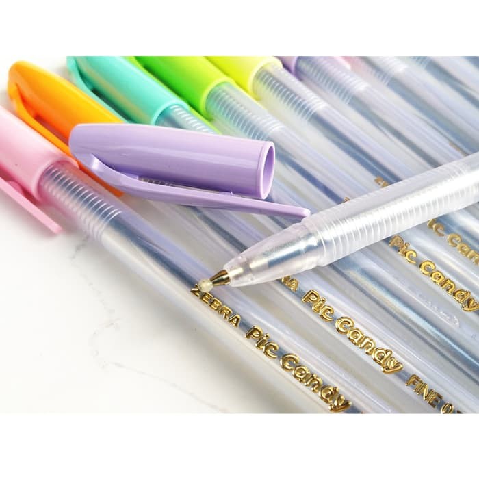  Pulpen  Pic Candy Semi Gel Ink  Zebra 0 7 mm Shopee 