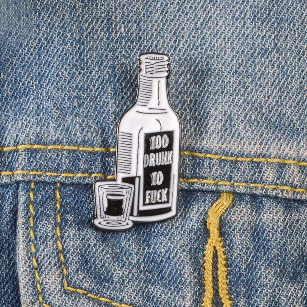 [Elegan] Botol Wine Bros Kerah Bros Fashion Perhiasan Aksesoris Botol Cangkir Juga Minum Wine Badge Pin Enamel Pin