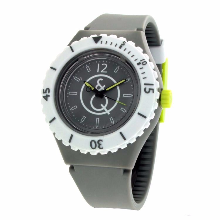 Q&Q QQ Smile Solar Jam Tangan Unisex Karet RP04J005Y Original