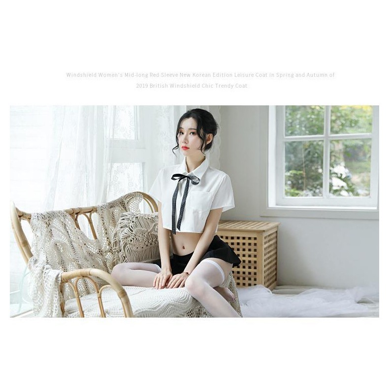 LI-81 HQ japan lingerie seragam sekolah uniform baju tidur wanita renda sexy seksi