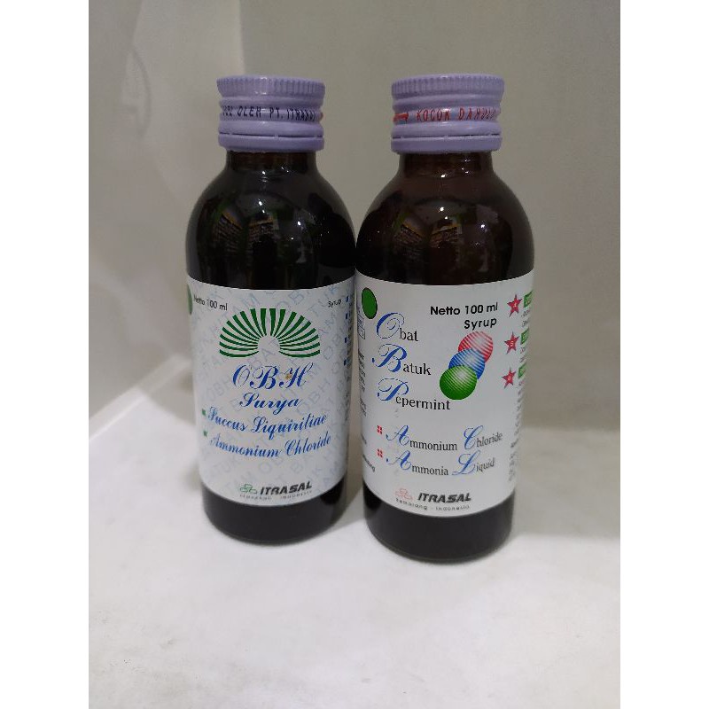 OBH Surya Itrasal Dan OBP Itrasal Sirup 100 ML - Obat Batuk Pilek Flu Hitam