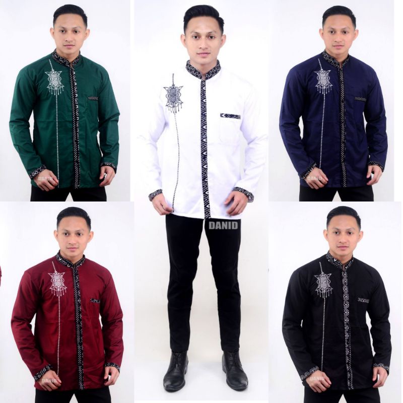 KEMEJA KOKO KANG SANTRI | KOKO BATIK USMAN NU / BAJU HIGH DEWASA BATIK MOTIF | BAJU SANTRI GUNUNGAN 