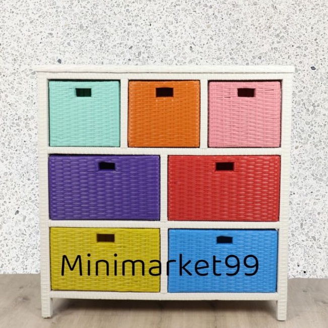 Lemari Rotan Sintetis 7 Laci