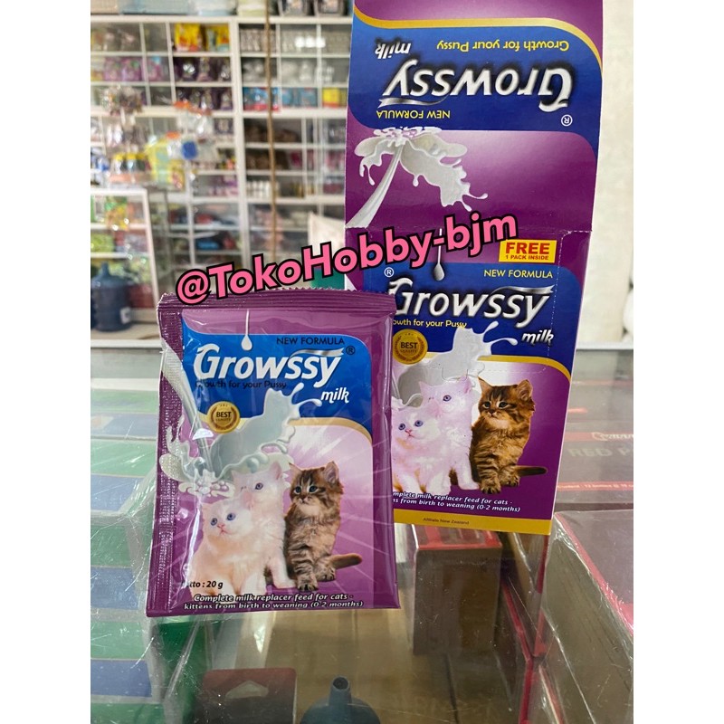 Susu kucing growssy sachet - susu growssy kitten growssy milk - susu anak kucing kitten milk