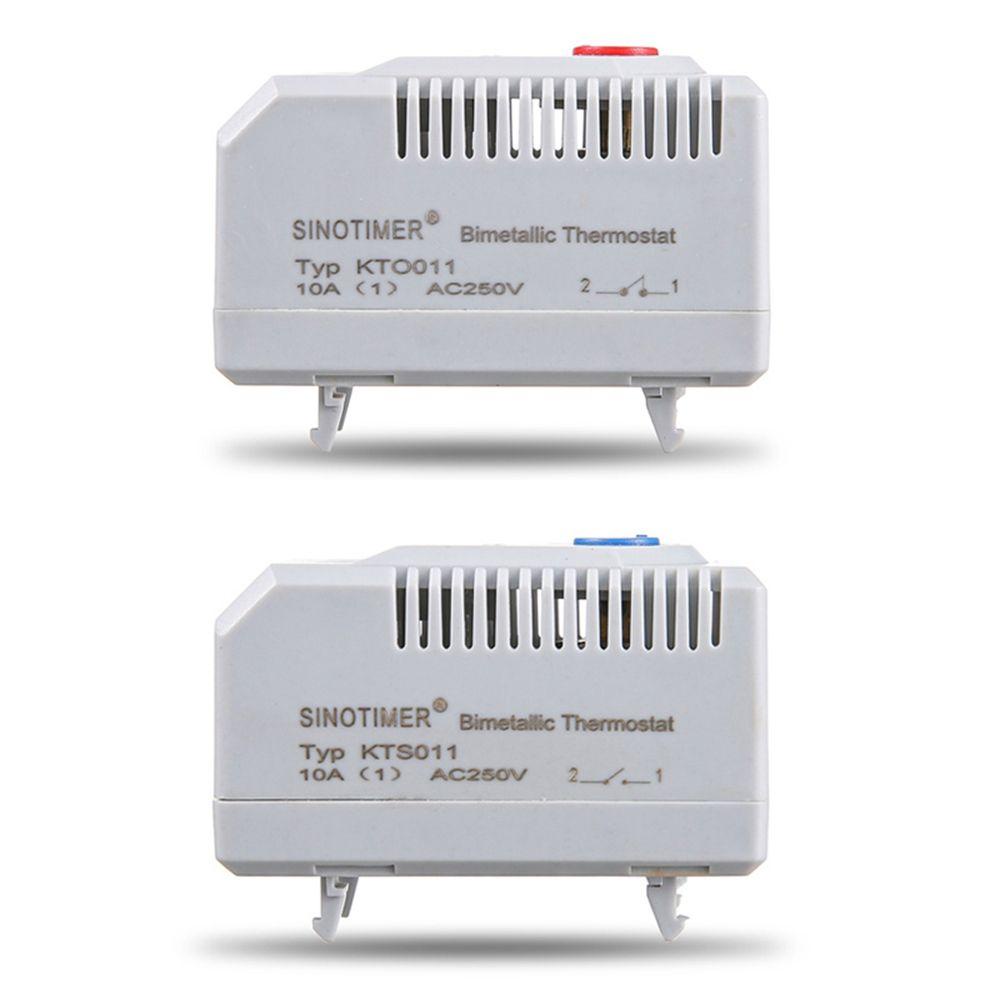 Lanfy Thermostat Mini KTO011 KTS011 DIN Rail Normal Buka Tutup Lemari Thermoregulator Mekanik