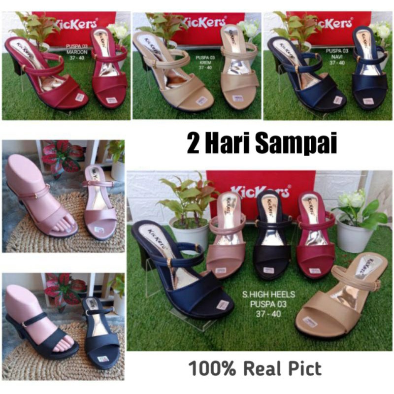 Invincible Sandal Sendal Wanita High Heels Hak Tahu 5cm Terbaru 2022