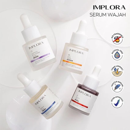 Implora Face Serum Luminous Bright Serum Acne Peeling Midnight Serum | Implora Serum Wajah
