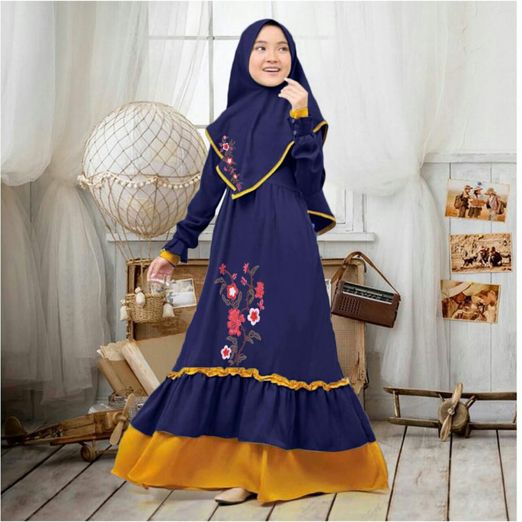 HOPYLOVY - Gamis Anak Perempuan bahan Baloteli Selina Kids