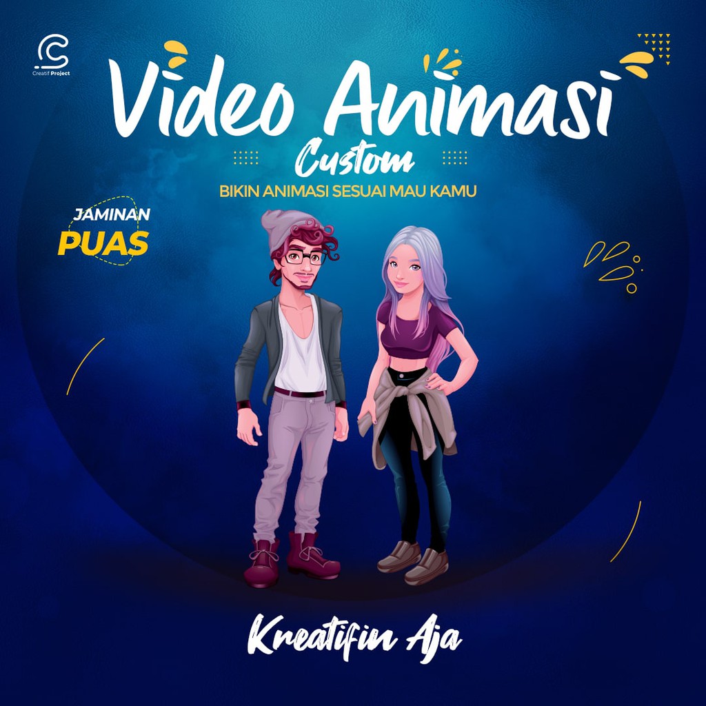 Video Animasi Custom Character After Effect AE | Pembuatan Animasi Kartun Iklan Promosi Profesional