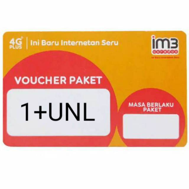 VOUCHER IM3 1GB UNLIMITED NEW 5,5GB