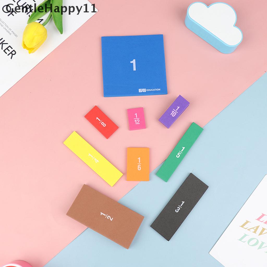 Gentlehappy 1Set Pelangi Pecahan Ubin Mainan Edukasi Belajar Anak Matematika Mainan Bayi