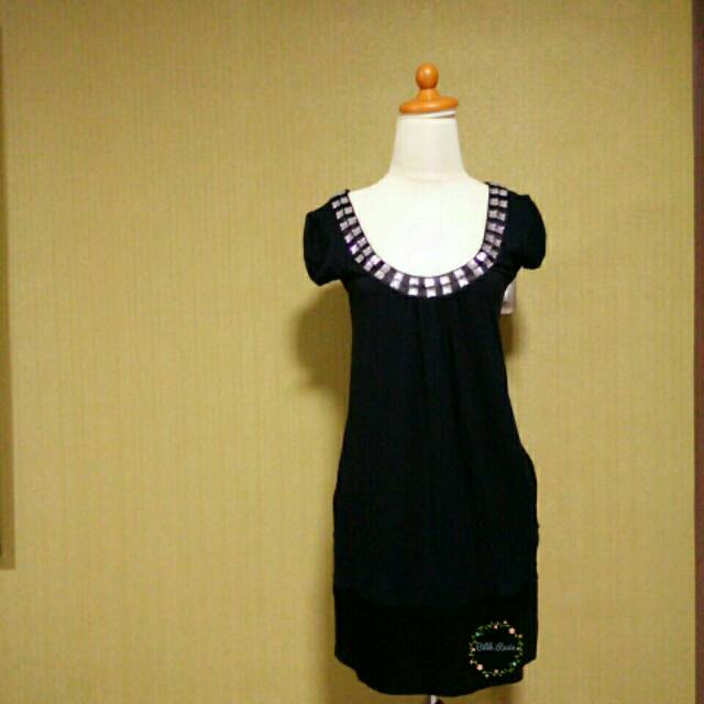 Supre Mini Dress Blouse Black Preloved Baju Bekas Wanita Hitam