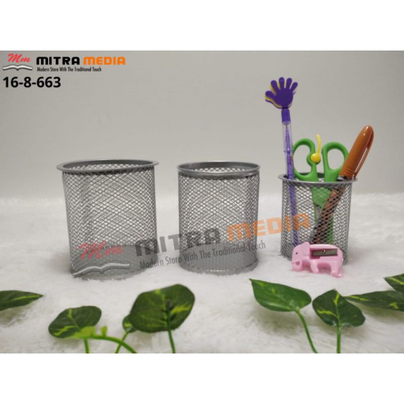 

TEMPAT PENSIL / TEMPAT ALAT TULIS / KERANJANG PENSIL /PENDSTAND KERANJANG BESI BULAT ISI 3 PCS MURAH