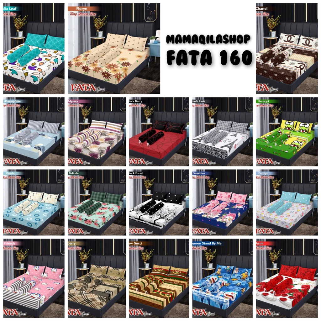 FATA - Sprei 160 (Queen) - Sammira Gwenn Landson Juliette Bernike Kaktus Pineapple Strawberry Essenz