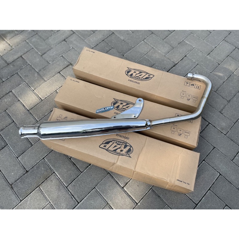 knalpot cb125 RAP MUFFLER ORIGINAL congor babi corbi leher stenlis pnp CB GL MP