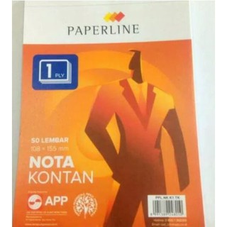 BUKU NOTA KONTAN KECIL 1 PLY RANGKAP PAPERLINE | Shopee