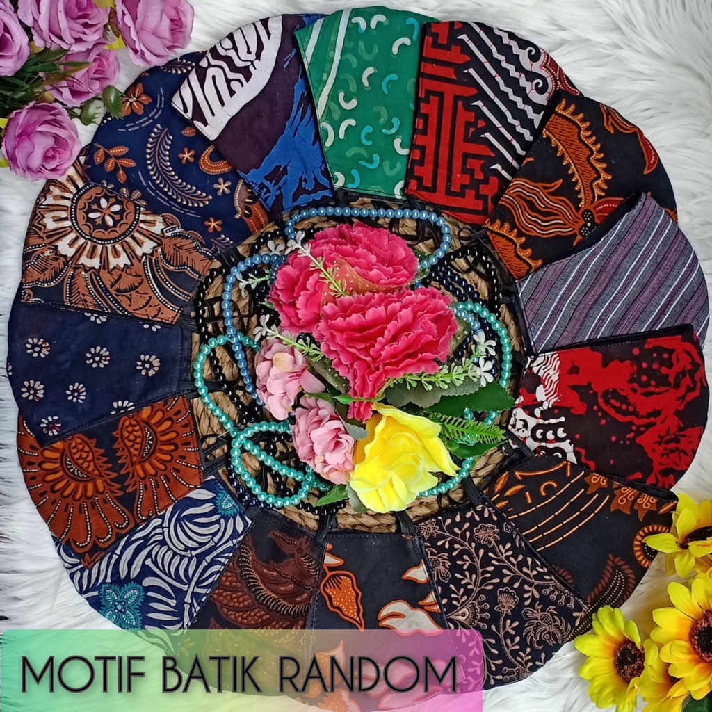 masker kain batik premium 3ply | masker kondangan akad nikah wedding pengantin earloop headloop