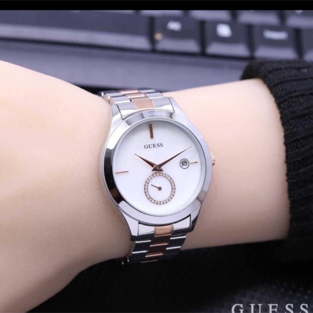 JAM TANGAN WANITA GUESS G8419 SECOND STAINLESS STEEL