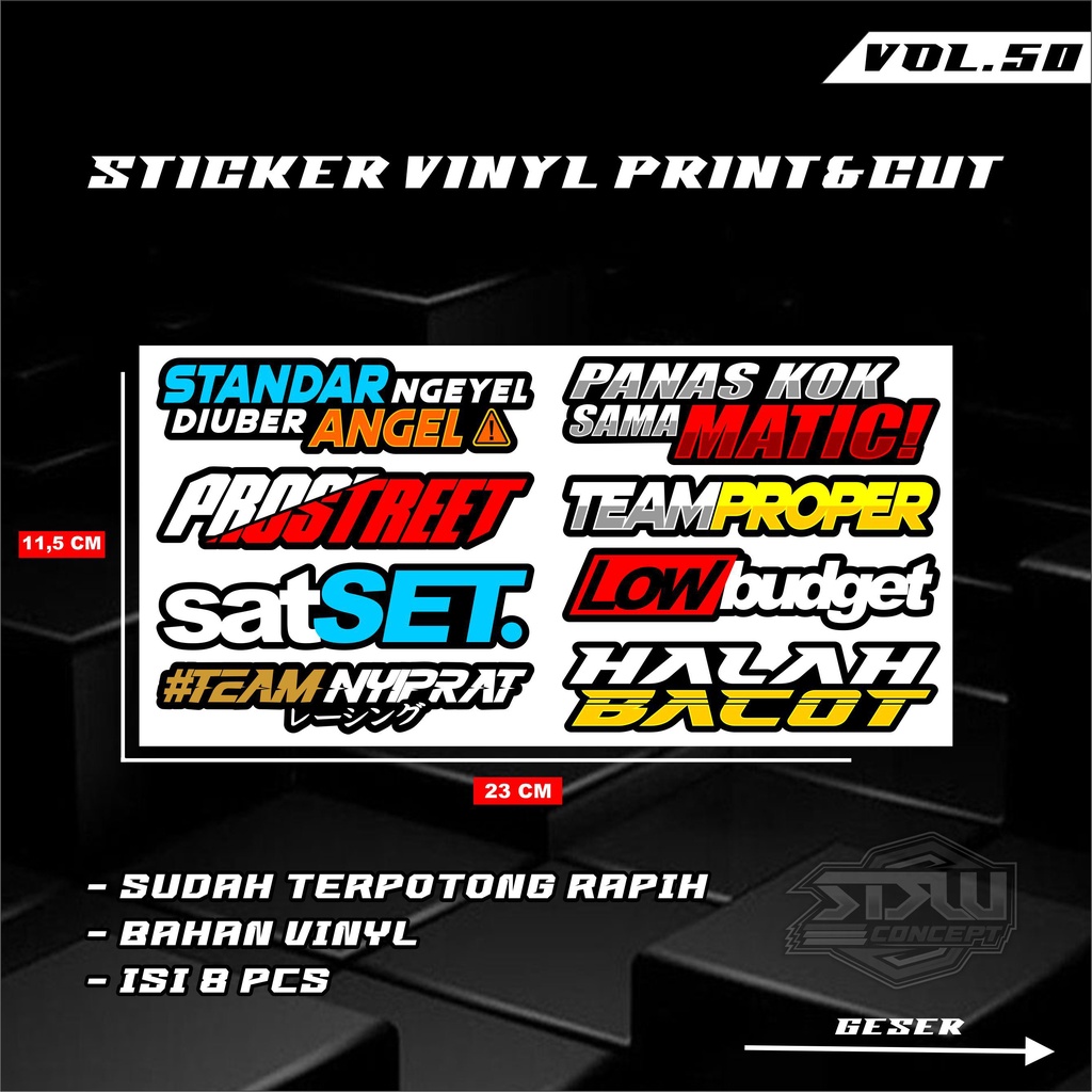 Sticker Print Racing / Stiker racing terbaru / stiker motor / stiker motor