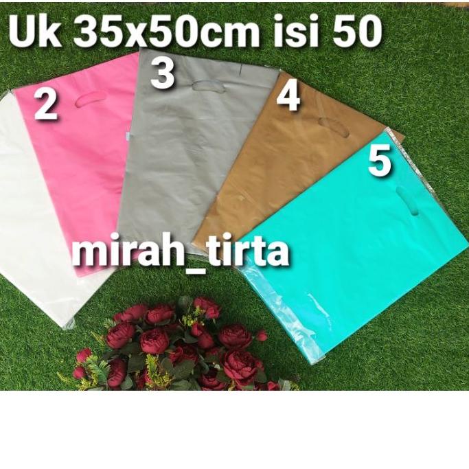 

❁ Kantong plong jumbo 35x 50cm. kantong plastik plong polos kresek pond polos gamis baju muslim ✥